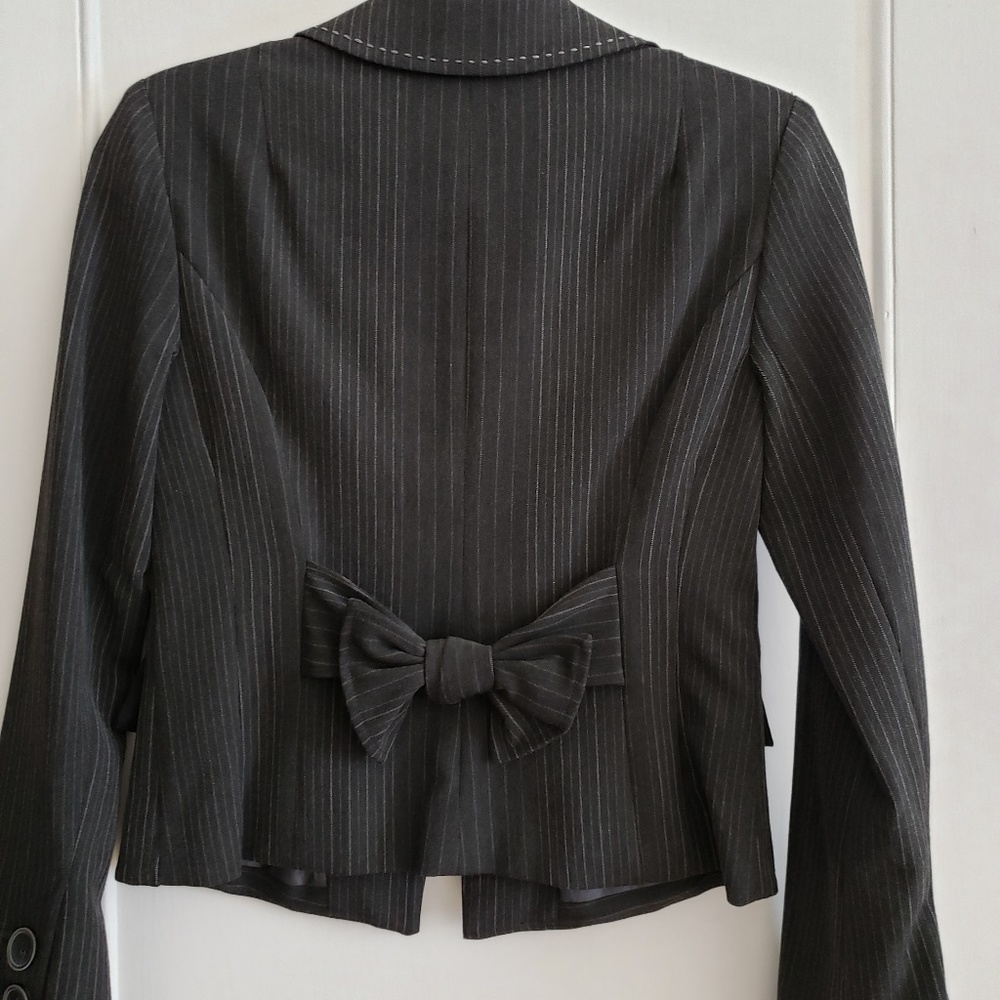 Nanette Lepore Gray Pinstripe jacket - Picture 2 of 5
